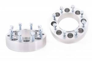 Rough Country - 1094A | Rough Country 2 Inch Wheel Spacers Ford F-250 / F-350 Super Duty 4WD | Aluminum Finish