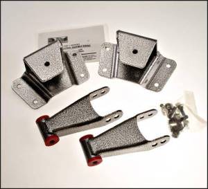DJM Suspension - HS1119-4 | DJM Suspension 4 Inch Rear Hanger & Shackle Kit (1973-1991 C20, C30 Pickup 2WD)