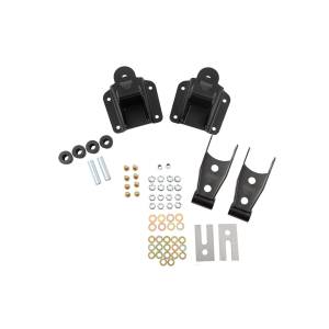 Belltech - 6592 | Belltech 4" Drop Leaf Spring Shackle & Hanger Kit (Front Hanger/Rear Shackle)