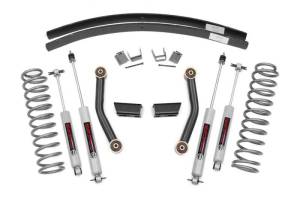 Rough Country - 670XN2 | Rough Country 3 Inch Suspension Lift Kit with Premium N3 Shocks & Add A Leafs (1984-2001 XJ Cheokee 2WD/4WD)