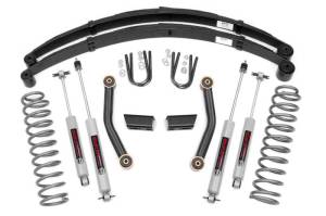Rough Country - 630XN2 | Rough Country 3 Inch Suspension Lift Kit with Premium N3 Shocks Rear Leafs (1984-2001 Cherokee XJ 2WD/4WD)