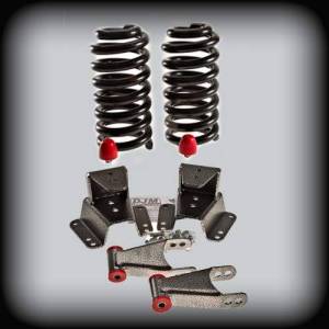 DJM Suspension - DJM1120-34 | DJM Suspension 3 inch Front / 4 inch Rear Complete Lowering Kit for 1973-1987 C10 Pickup 2WD (Shocks Included)