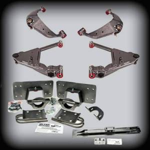 DJM Suspension - DJM2699-68 | DJM Suspension 6 Inch Front / 8 Inch Rear Lowering Kit for 2001-2010 Silverado, Sierra 2500 HD, 3500 HD 2WD (Shocks Included)