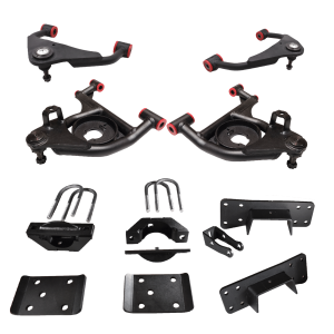 DJM Suspension - DJM2599-46+ | DJM Suspension 4 Inch Front / 6 Inch Rear Lowering Kit for 1999-2006 Silverado, Sierra 1500 2WD (Shocks Included)