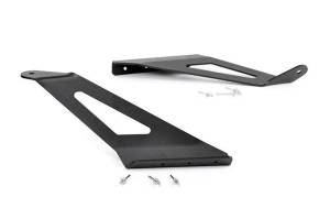 Rough Country - 70513B | GM 50-inch Curved LED Light Bar Upper Windshield Mounts (15-20 SUVs)