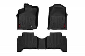 Rough Country - M-71216 | Rough Country Floor Mats For Toyota Tacoma 2WD/4WD (2016-2023) | Front & Second Row, Double Cab