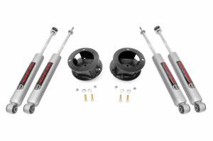Rough Country - 37730A | Rough Country 2.5 Inch Leveling Kit For Ram 2500 (2014-2023) / 3500 (2013-2023) 4WD | N3 Shocks, Factory Rear Leaf Springs