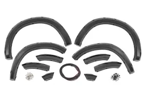 Rough Country - F-D10911B | Rough Country Pocket Fender Flares Ram 1500 2WD/4WD (2009-2024) | Flat Black