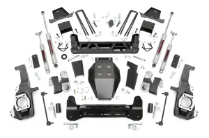 Rough Country - 10130A | Rough Country 7 Inch Lift Kit For Chevrolet Silverado / GMC Sierra 2500 HD & 3500 HD 4WD | No Factory Rear Overload Springs, Premium N3 Shocks
