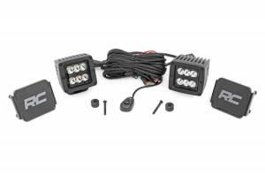 Rough Country - 70062 | Rough Country LED Light Kit For Jeep Gladiator JT / Wrangler JL | Black Series
