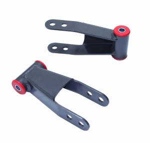 MaxTrac Suspension - 712120 | MaxTrac Suspension 2 Inch Rear Lowering Shackles (2019-2024 Silverado, Sierra 1500 2WD/4WD)