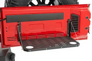Rough Country - 10630 | Rough Country Tailgate Table Flip Down (Ford Bronco, Jeep Wrangler JK, Wrangler Unlimited JK)