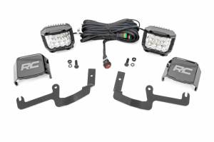Rough Country - 70845 | Rough Country LED Ditch Light Kit For Chevrolet Silverado 1500 | 3 Inch Osram Wide Angle Series