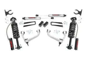 Rough Country - 54557 | Rough Country 3 Inch Lift Kit For Ford F-150 4WD (2014-2020) | Aluminum Finish, Vertex Coilovers, Rear V2 Monotube Shocks