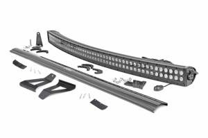 Rough Country - 70072 | Rough Country Upper Windshield Light Kit Black Series Dual Row (1984-2001 Cherokee XJ 2WD/4WD)