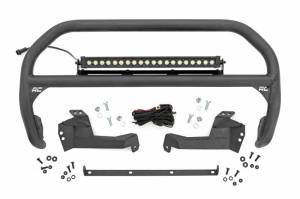 Rough Country - 51042 | Rough Country Nudge Bar For Ford Bronco Sport 4WD | 2021-2023 | Black Series 20" Single Row Light Bar With White DRL