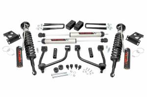 Rough Country - 76857 | Rough Country 3.5 Inch Toyota Tundra 2/4WD (2007-2021) | Aluminum Finish, Front Vertex Adjustable Coilovers (4WD Only), Rear V2 Shocks