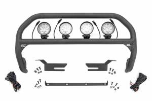 Rough Country - 51049 | Rough Country Nudge Bar with 4 Inch Round LED Lights (2021-2024 Bronco 4WD)