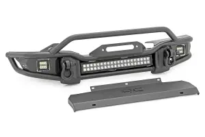 Rough Country - 10647 | Rough Country Front Winch Bumper Tubular With Skid Plate For Jeep Gladiator JT / Wrangler JK & JL / Wrangler Unlimited JK & JL