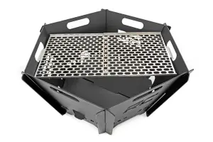 Rough Country - 117517 | Overland Collapsible Fire Pit Stainless Steel Grill Grate