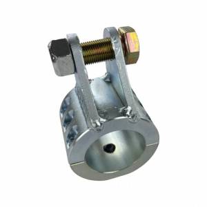 Apex Chassis - DC109 | Apex Chassis Zinc Coated DOM Steel Damper Bracket Double Shear Hydro Assist Clamp For Jeep | 2007-2018 | For 1.75" Tie Rods