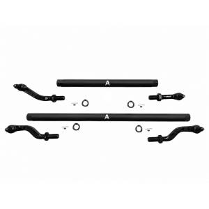 Apex Chassis - KIT120 | Apex Chassis - Jeep Wrangler JL & Gladiator JT - 2.5 Ton ProLock Tie Rod & Drag Link Assembly - Blk Aluminum - Dana 44 - NoFlip