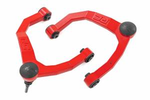 Rough Country - 10018RED | Rough Country Aluminum Forged Upper Control Arms OE Upgrade For Chevrolet Silverado / GMC Sierra 1500 | Red Finish
