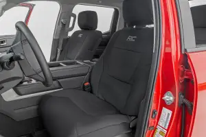 Rough Country - 91049 | Rough Country Seat Covers For Toyota Tundra 2WD/4WD | Front & Rear, With Factory Rear Cupholder