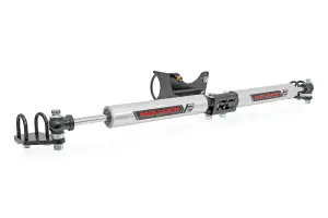 Rough Country - 8749270 | Rough Country V2 Steering Stabilizer, Dual, 2-8 Inch Lift For Ford F-250/F-350 Super Duty