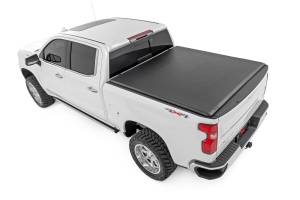 Rough Country - 42120580 | Rough Country Soft Roll Up Bed Cover For Chevrolet Silverado / GMC Sierra 1500 2WD/4WD | 5'10" Bed, Short Bed