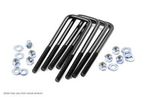 Rough Country - 7609 | Rough Country Universal Square U-Bolt Kit | 9/16 in Thread Size, 8.5 in Inside Length, 2.5 in Inside Width
