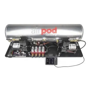 Ridetech - RT30514100 | RideTech RidePro E5 Air Ride Suspension Control System | 5 Gallon Dual Compressor AirPod-1/4" Valves