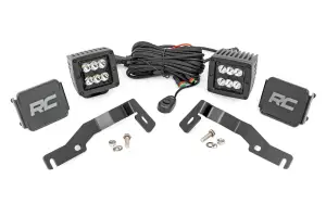 Rough Country - 72101 | Rough Country LED Light Kit Black Series w/ Spot Beam Toyota Tacoma 2WD/4WD (2024-2025)