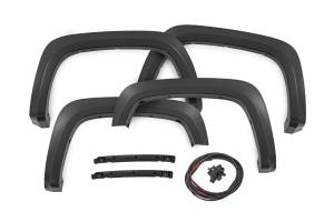 Rough Country - S-C12215-GBA | Rough Country Sport Fender Flares For Chevrolet Silverado 2500 HD / 3500 HD | Black
