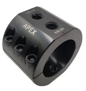 Apex Chassis - DC1.5-B | Apex Chassis Steering Stabilizer Clamp | Universal, Black, 1.5 Inch ID