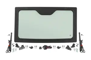 Rough Country - 98417221 | Rough Country Electric Tilt Windshield For Polaris Ranger XP 1000/XP 900 | Glass