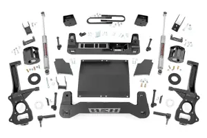 Rough Country - 26631D_A | Rough Country 6 Inch Lift Kit For GMC Sierra 1500 2WD/4WD | 2.7L TurboMax or 3.0L Turbo Diesel Engine, Factory Rear Mono-Leaf Springs, Strut Spacer With N3 Rear Shocks