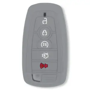 Recon Truck Accessories - 264002FD2GY | Recon Gray Pantone 443 C Silicone Key Fob Cover (2018-2025 F150, F250, F350)
