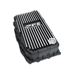 Pacific Performance Engineering - 128051110 | PPE Performance Heavy-Duty Cast Aluminum Transmission Pan Brushed Finish (2020-2025 GM 3.0L Duramax 10L80)