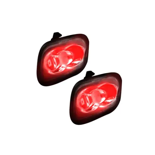 Recon Truck Accessories - 264243RD | Recon LED Mirror / Puddle Light Kit Ultra High Power in Red (2015-2021 F150 | 2017-2020 Raptor | 2017-2024 F250, F350 Super Duty | 2021-2024 Bronco)