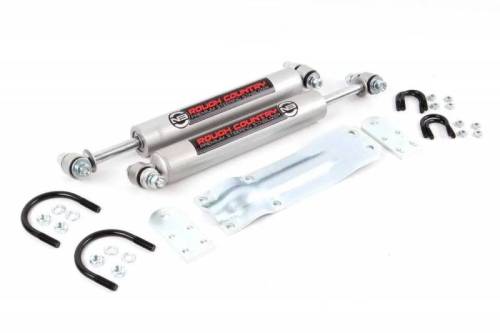 Rough Country - 8735630 | N3 Steering Stabilizer | Dual | GMC C15/K15 Truck (69-87)/Half-Ton Suburban (73-91)