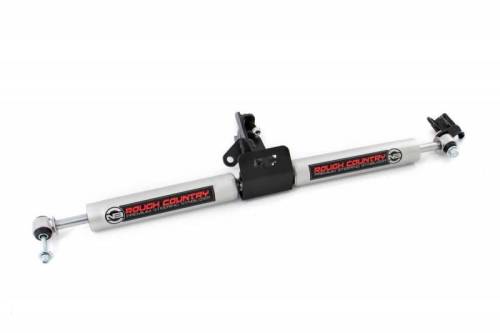 Rough Country - 8749630 | N3 Steering Stabilizer | Dual | 4 Inch Lift | Jeep Grand Cherokee WJ (99-04)