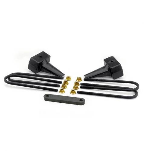 ReadyLIFT Suspensions - 66-2014 | ReadyLift 4 Inch Rear Block & U Bolt Kit (2011-2016 F250, F350 Super Duty | 2 Piece Drive Shaft)