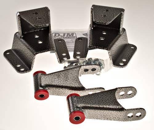 DJM Suspension - HS1120-4 | DJM Suspension 4 Inch Rear Hanger & Shackle Kit (1973-1987 C10 Pickup 2WD)
