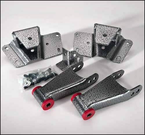 DJM Suspension - HS2699-4 | DJM Suspension 4 Inch Rear Hanger & Shackle Kit (1992-1999 C2500, C3500 Pickup 2WD)