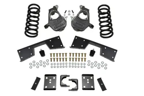 McGaughys Suspension Parts - 93022 | McGaughys 4 Inch Front / 6 Inch Rear Lowering Kit 1999-2000 GM Truck 1500 2WD Reg Cab |17 Inch + Wheels