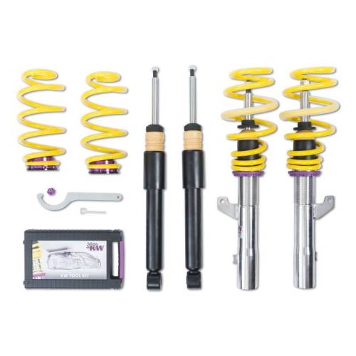 KW Suspension - 10210040 | KW V1 Height Adjustable Coilover Kit with Pre-Set Damping