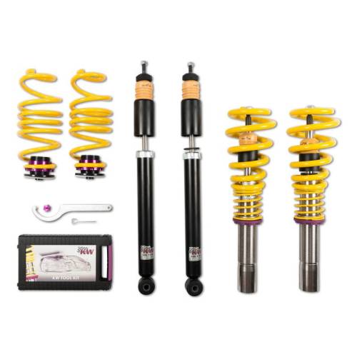 KW Suspension - 10210075 | KW V1 Height Adjustable Coilover Kit with Pre-Set Damping