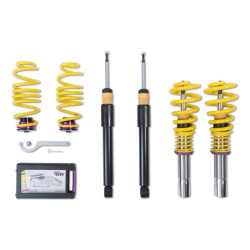 KW Suspension - 10210078 | KW V1 Height Adjustable Coilover Kit with Pre-Set Damping