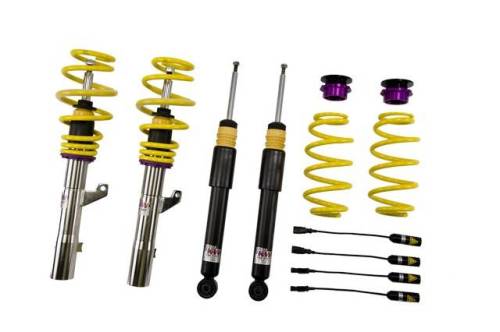 KW Suspension - 10210091 | KW V1 Height Adjustable Coilover Kit with Pre-Set Damping